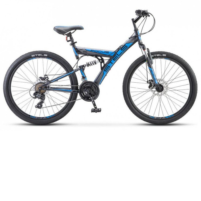 Велосипед Stels Focus MD 26 21-SP V010 (2018) 18 черный/синий