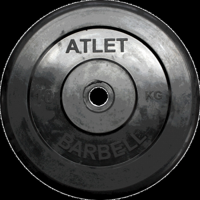 Диск обрезиненный MB Barbell MB-PltB51-10 Диск обрезиненный MB Barbell MB-PltB51-10