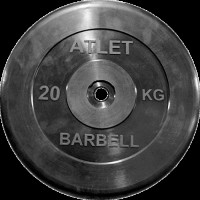 Диск обрезиненный MB Barbell MB-PltB51-20