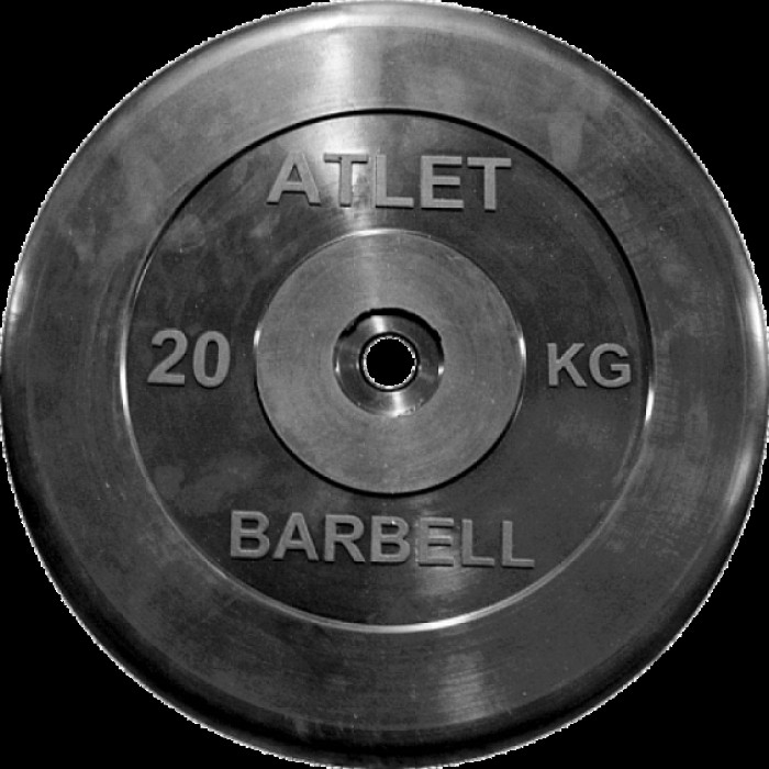 Диск обрезиненный MB Barbell MB-PltB51-20 Диск обрезиненный MB Barbell MB-PltB51-20