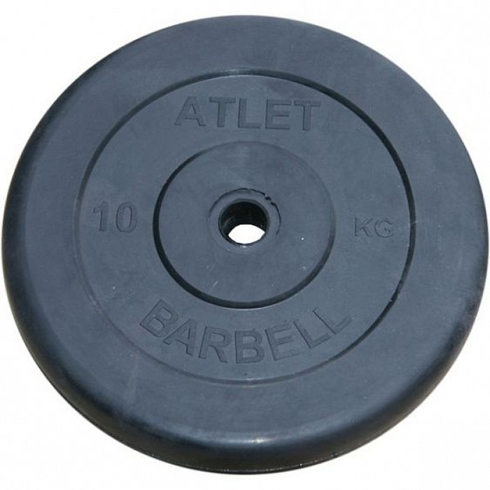 Диск обрезиненный MB Barbell MB-AtletB26-10 Диск обрезиненный MB Barbell MB-AtletB26-10