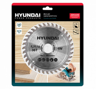 Диск для циркулярных пил дерево HYUNDAI d160mm 36t