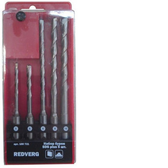 Набор буров SDS plus RedVerg 5 шт(100731) Набор буров SDS plus RedVerg 5 шт(100731)