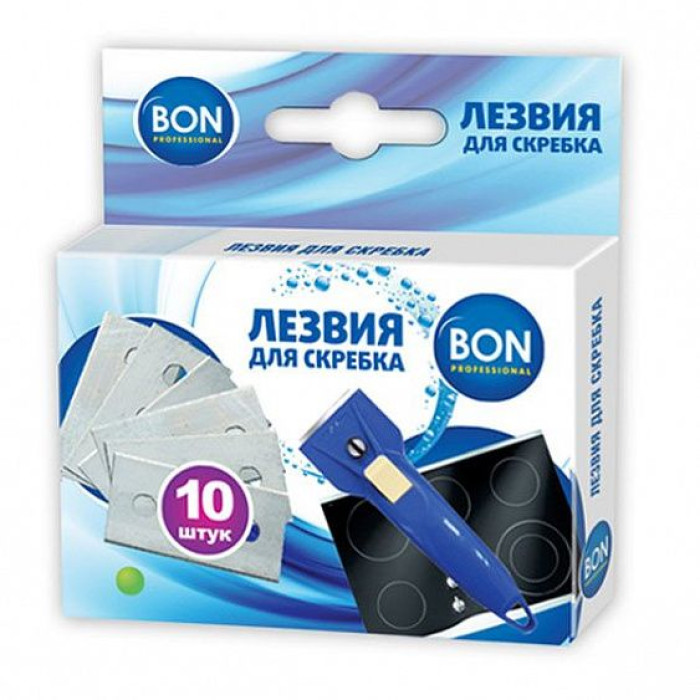 Лезвия для скребка стальные BON BN-604 (10 шт.) Лезвия для скребка стальные BON BN-604 (10 шт.)