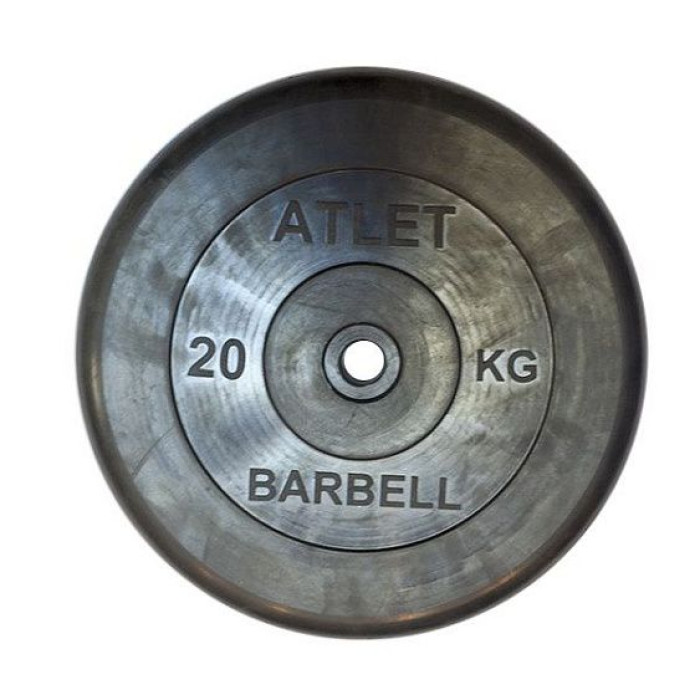 Диск обрезиненный MB Barbell Atlet MB-AtletB26-20 Диск обрезиненный MB Barbell Atlet MB-AtletB26-20