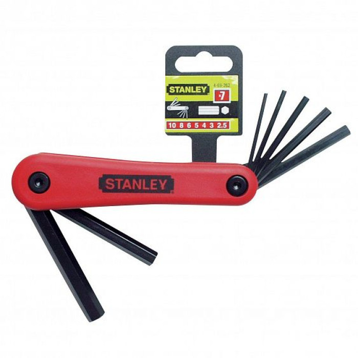 Комплект из 7-ми торцевых шестигранных складных ключей STANLEY 4-69-261 Комплект из 7-ми торцевых шестигранных складных ключей STANLEY 4-69-261