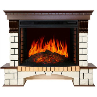Камин ROYAL FLAME pierre luxe под dioramic 33 (темный дуб)