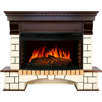 Камин ROYAL FLAME pierre luxe под dioramic 33w (темный дуб)