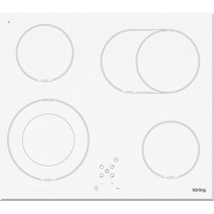 Стеклокерамическая панель KORTING HK 62051 BW Стеклокерамическая панель KORTING HK 62051 BW