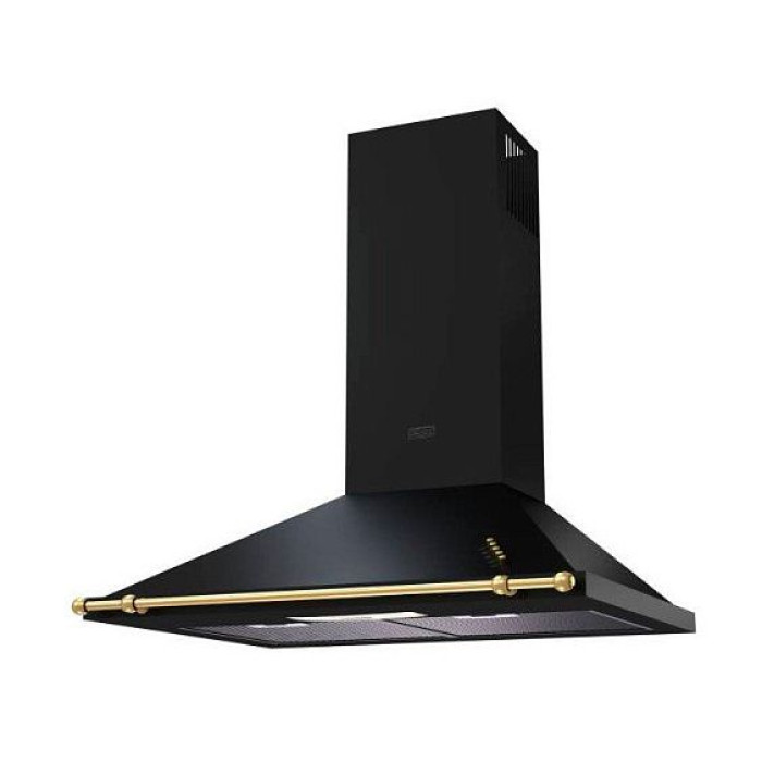 Вытяжка KRONASTEEL betty 600 black/gold push button с рейлингом Вытяжка KRONASTEEL betty 600 black/gold push button с рейлингом