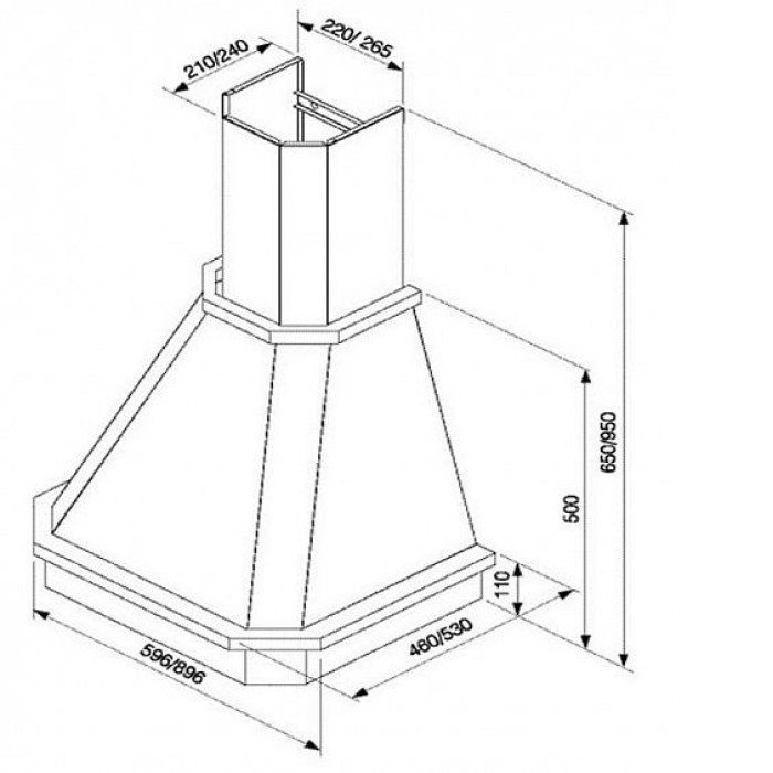 Вытяжка BEST CAMPO 780 90 вишня 077K0324 Вытяжка BEST CAMPO 780 90 вишня 077K0324