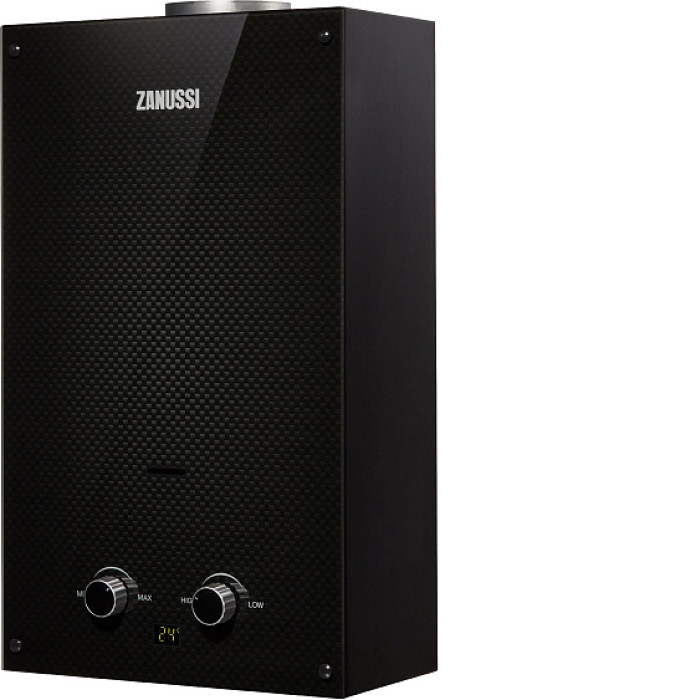 Водонагреватель газовый Zanussi GWH 10 Fonte Glass Carbon Водонагреватель газовый Zanussi GWH 10 Fonte Glass Carbon