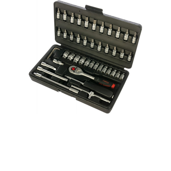Набор инструмента Force 2462-7 1/4" с 6-гр "SL" головками 46пр. Набор инструмента Force 2462-7 1/4" с 6-гр "SL" головками 46пр.