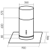 Вытяжка MBS MILTONIA 190 ISLAND GLASS Вытяжка MBS MILTONIA 190 ISLAND GLASS