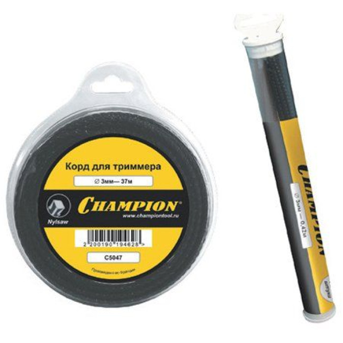 Леска триммерная CHAMPION nylsaw 3.0мм туба 23шт. по 42 см. Леска триммерная CHAMPION nylsaw 3.0мм туба 23шт. по 42 см.