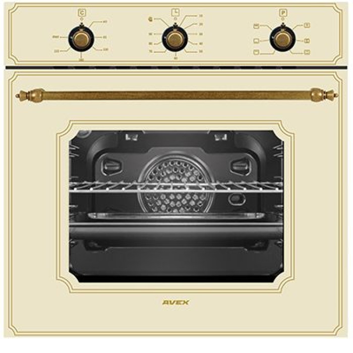 Электрический духовой шкаф AVEX RY 6060, бежевый Электрический духовой шкаф AVEX RY 6060, бежевый