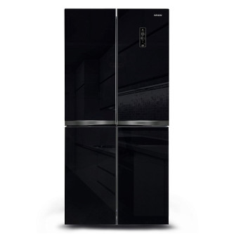 Холодильник GINZZU NFI-4414 черное стекло Холодильник GINZZU NFI-4414 черное стекло