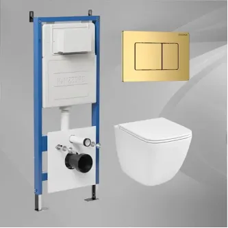 Комплект GROSSMAN инсталляция 900.K31.01.000 + клавиша смыва 700.K31.04.30M.30M золото глянцевый + унитаз GR-4497SQC Комплект GROSSMAN инсталляция 900.K31.01.000 + клавиша смыва 700.K31.04.30M.30M золото глянцевый + унитаз GR-4497SQC