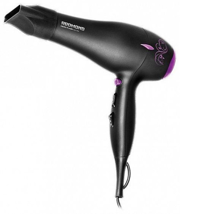 Фен Redmond RF-519 черный/фиолетовый Фен Redmond RF-519 черный/фиолетовый