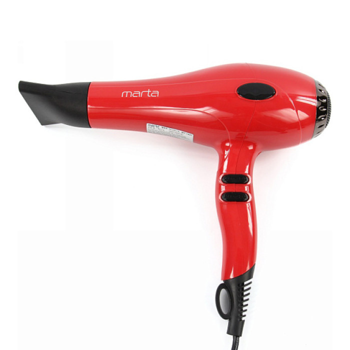 Фен MARTA MT-1491 красный коралл Фен MARTA MT-1491 красный коралл