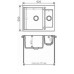 Кухонная мойка POLYGRAN BRIG-620 белый хлопок