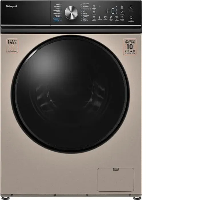 Стиральная машина WEISSGAUFF WM 47148 DC Inverter Steam Champagne Стиральная машина WEISSGAUFF WM 47148 DC Inverter Steam Champagne
