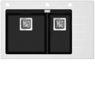 Кухонная мойка AQUASANITA Delicia Plus GQD150 (black metallic 601 W)