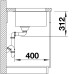 Кухонная мойка BLANCO SUBLINE 500-U SILGRANIT черный с отв.арм. InFino (525995)