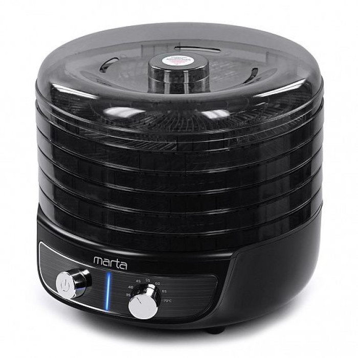 Сушилка для овощей MARTA MFD-8015PS черный жемчуг Сушилка для овощей MARTA MFD-8015PS черный жемчуг
