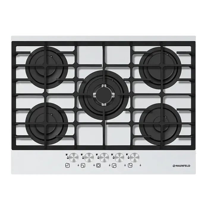 Газовая поверхность MAUNFELD MGHG.75.13W_WHITE GLASS Газовая поверхность MAUNFELD MGHG.75.13W_WHITE GLASS