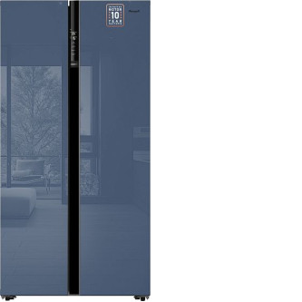 Холодильник WEISSGAUFF WSBS 600 NoFrost Inverter Blue Glass