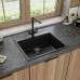 Кухонная мойка MAUNFELD Perla 580 MFQS-580B черный Кухонная мойка MAUNFELD Perla 580 MFQS-580B черный
