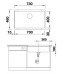 Кухонная мойка BLANCO SUBLINE 700-U SILGRANIT черный с отв.арм. InFino (526001)