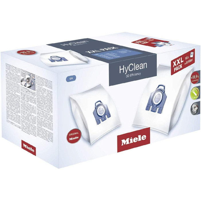 Мешок-пылесборник MIELE GN XXL HyClean 3D (16 мешков и 8 фильтров) Мешок-пылесборник MIELE GN XXL HyClean 3D (16 мешков и 8 фильтров)