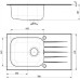 Кухонная мойка ALVEUS Vitro 20 RAL9005-90 черная 1114558 Кухонная мойка ALVEUS Vitro 20 RAL9005-90 черная 1114558