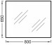 Зеркало JACOB DELAFON EB1098-NF 80х65 см Зеркало JACOB DELAFON EB1098-NF 80х65 см