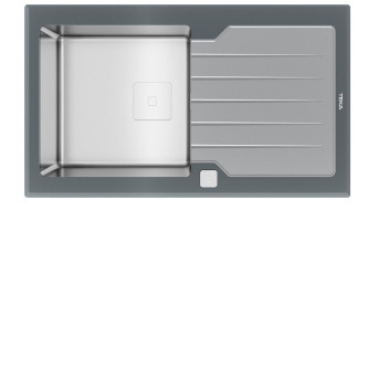 Мойка кухонная TEKA DIAMOND RS15 1B 1D 86 STONE GREY (115100021)