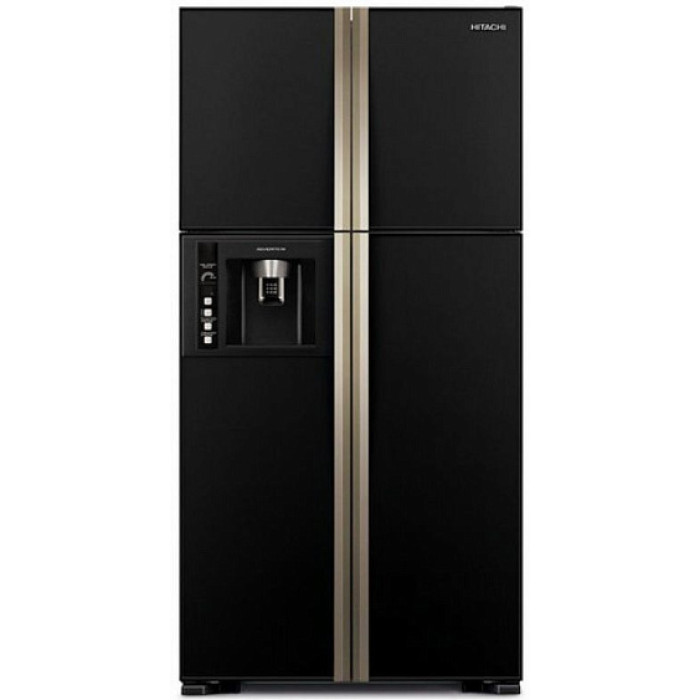 Холодильник HITACHI R-W722 FPU1 GBK черное стекло