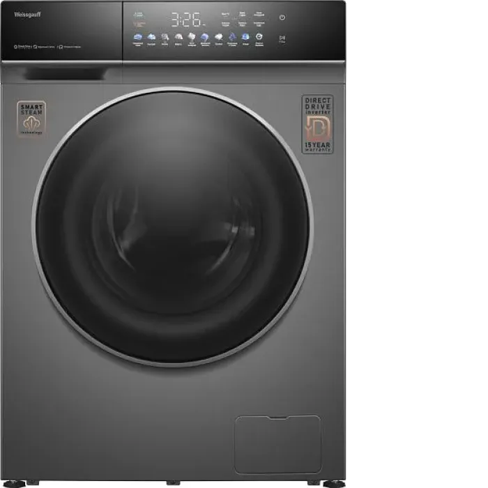 Стиральная машина WEISSGAUFF WM 62210 Direct Drive Touch Inverter Steam Grey
