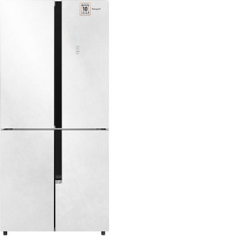 Холодильник WEISSGAUFF WCD 450 White Rock Glass NoFrost Inverter Холодильник WEISSGAUFF WCD 450 White Rock Glass NoFrost Inverter