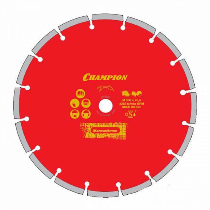 Диск алмазный CHAMPION st 300/25,4/10 concremax