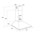 Каминная вытяжка Pyramida Basic Casa K 50 white Каминная вытяжка Pyramida Basic Casa K 50 white