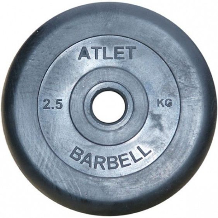Диск обрезиненный MB Barbell MB-AtletB31-2,5 Диск обрезиненный MB Barbell MB-AtletB31-2,5