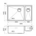 Кухонная мойка OMOIKIRI Taki 69-2-U/IF-GB-L Side (4997050)