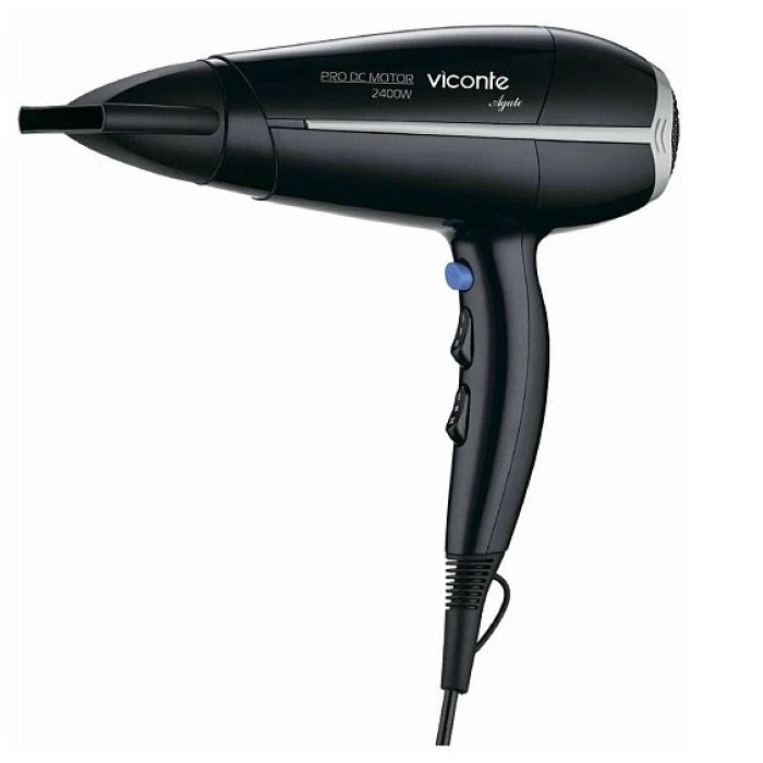 Фен VICONTE VC-3750 черный/серый