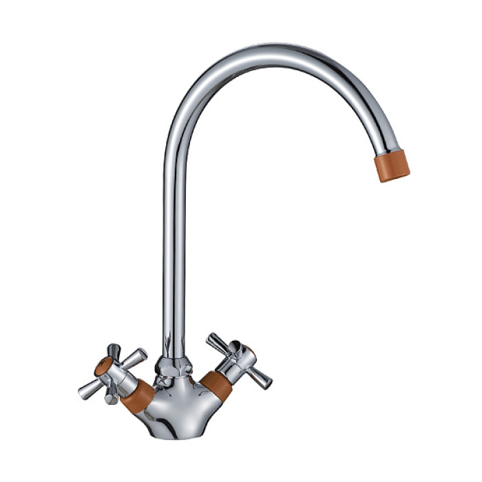 Смеситель DECOROOM DR51028 оранжевый/хром Смеситель DECOROOM DR51028 оранжевый/хром