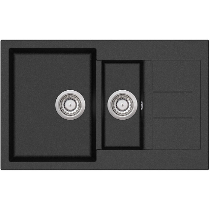 Кухонная мойка AQUASANITA Tesa SQT151AW (black metallic 601) Кухонная мойка AQUASANITA Tesa SQT151AW (black metallic 601)