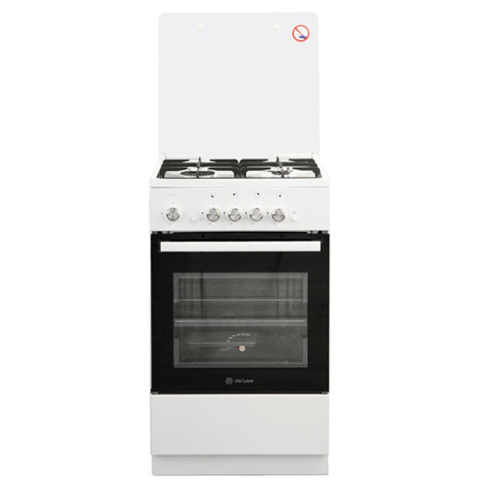 Газовая плита DELUXE 5040.32г (кр) ЧР белый (стеклянная крышка) Газовая плита DELUXE 5040.32г (кр) ЧР белый (стеклянная крышка)