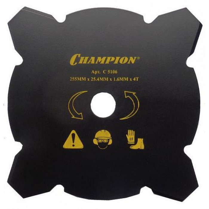 Нож для жесткой травы (тип в) CHAMPION 4/255/25,4 Нож для жесткой травы (тип в) CHAMPION 4/255/25,4