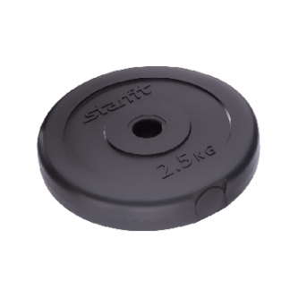 Диск пластиковый Starfit BB-203 2,5 кг d=26 мм черный